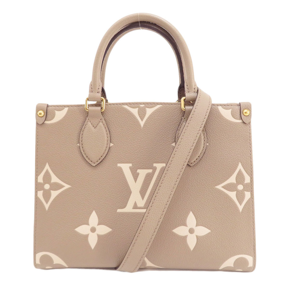 Louis Vuitton On The Go PM Bicolor Tourtrail Creme Handbag Amplant